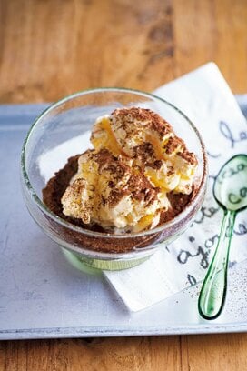 冷凍保存袋でつくる「ティラミス風アイス」。材料をもんで冷やすだけ