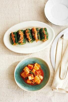 家で手づくり・キュウリキムチと大根キムチのレシピ。作業時間は1時間以内