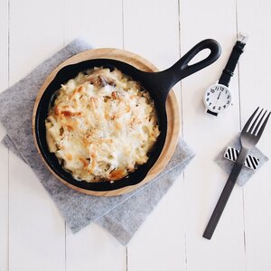 残り物のグラタンも