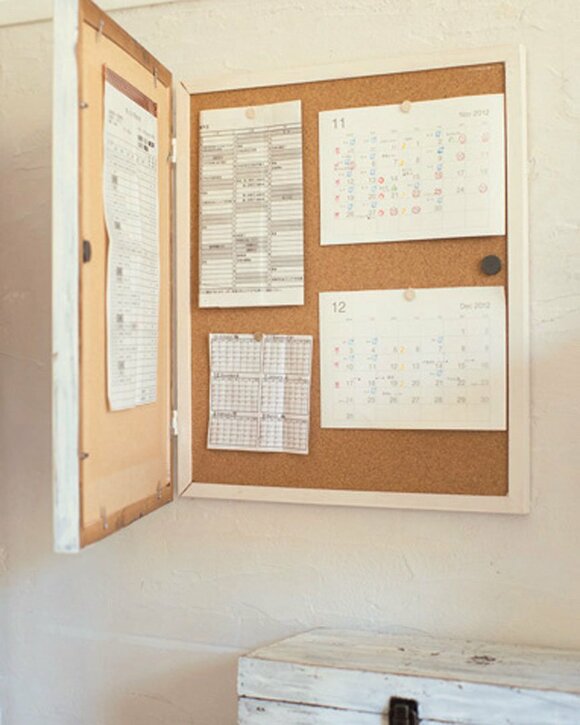 裏側に同サイズに切ったコルクボード