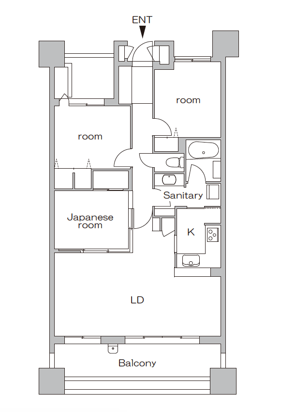 リノベーション前の間取り図