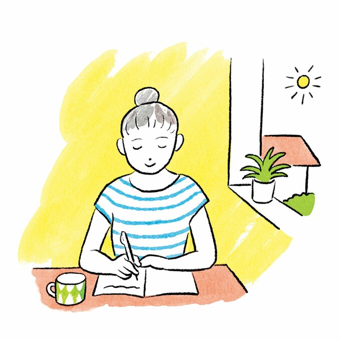 モーニングノートを書く人