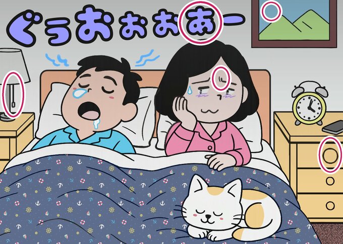 夫のいびき答え合わせ