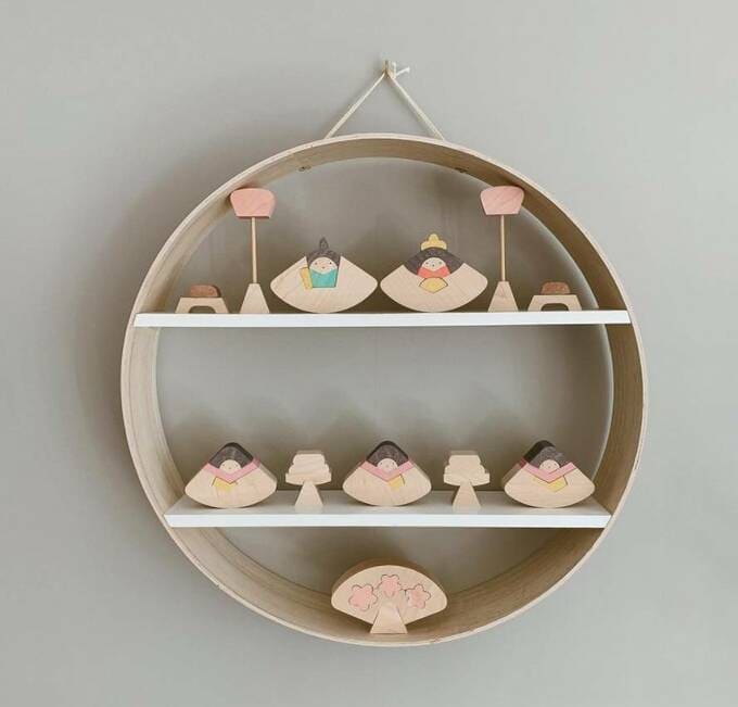 組み木のひな人形