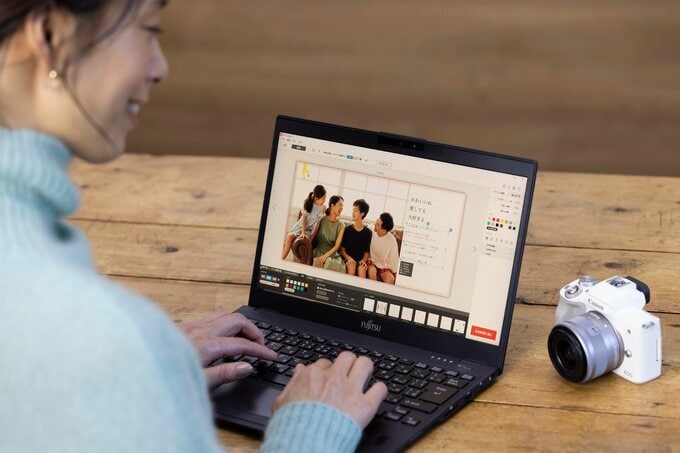 メッセージを入力している様子