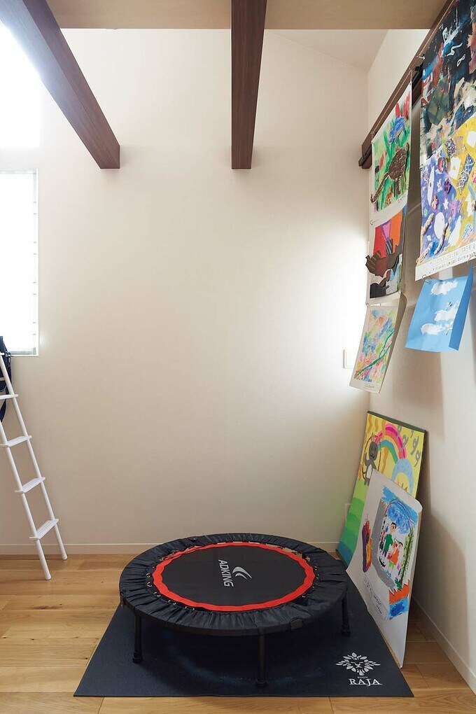 トランポリンもできる自由な場所