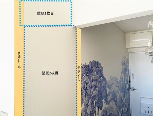 壁紙を2分割して貼る