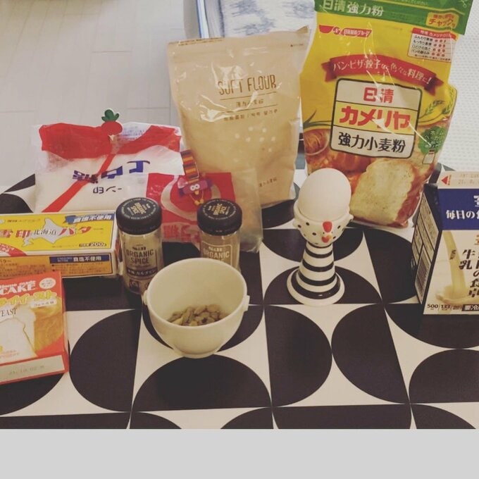 シナモンロールの材料