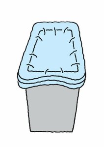 ゴミ箱に複数枚のゴミ袋をセットする