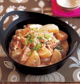 ＜大根と鮭のクリーム煮＞大人も子どもも大好きな簡単クリーム煮！