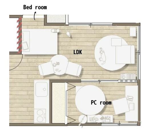 コーディネートしたあとの間取り図