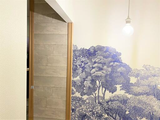 壁紙を貼ったあと