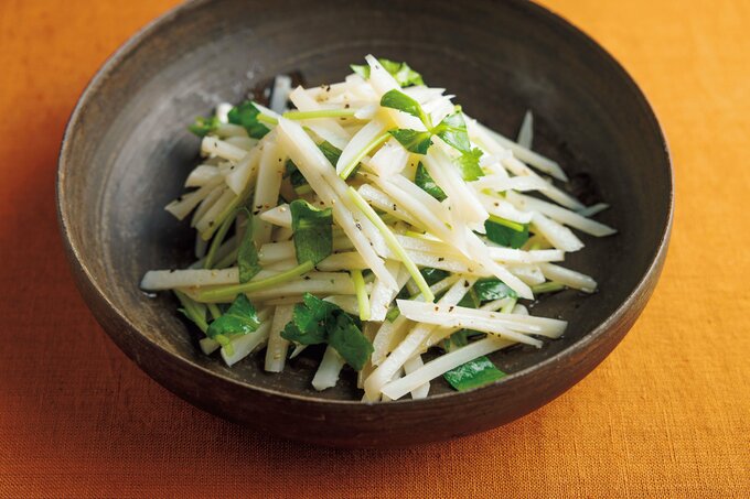 ミツバとレンコンのサラダ