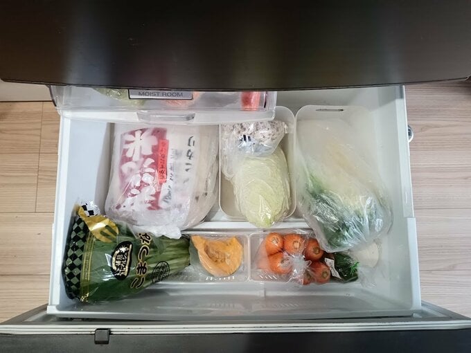 整理整頓された冷蔵庫