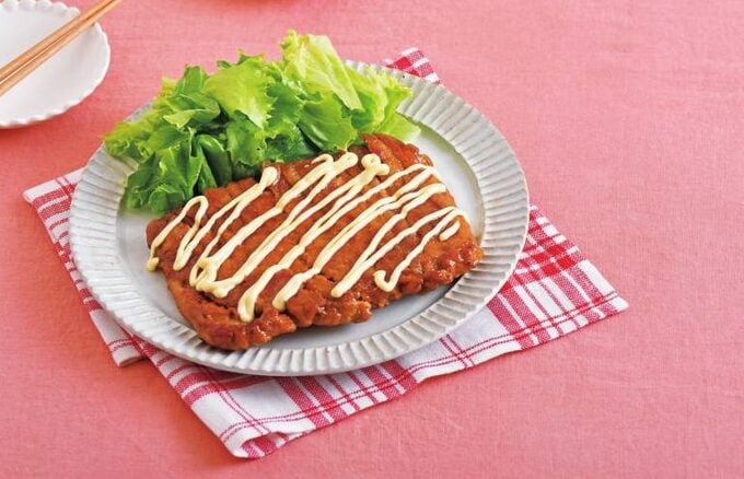 薄切り肉のジャンボ照り焼き