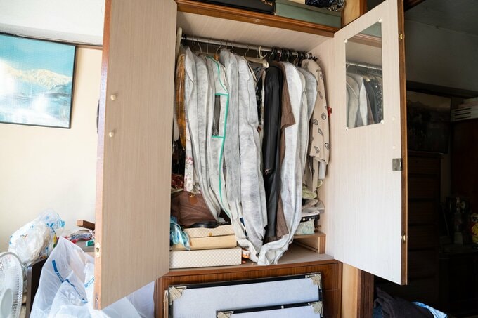 大量の服