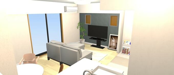 キッチンに立っているときでも子どもが遊んでいる様子が見える