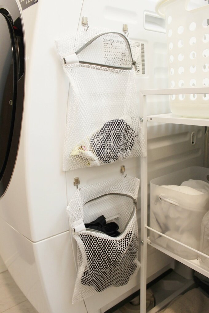 洗濯機横のネット
