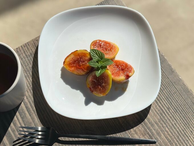 冷凍イチジクのアイスブリュレ
