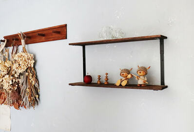 北欧風シェルフをDIY。100均アイテムを組み合わせるだけで完成