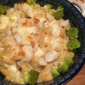 米粉と豆乳のヘルシーなグラタン！ソースは5分で完成、つくりおきできます