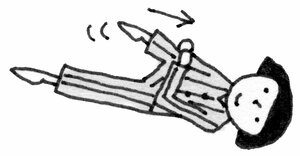 片方のひざを両手で抱えて、ゆっくり胸のほうへ引き寄せてから戻すことを5回繰り返す