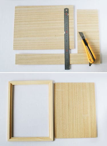 セリアで購入した合板をカット