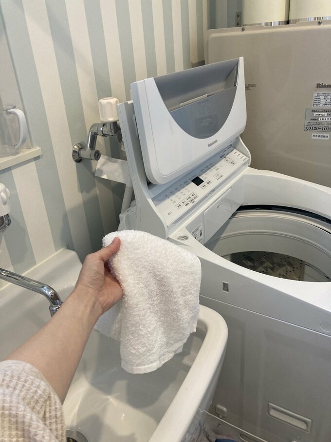 予洗いの様子