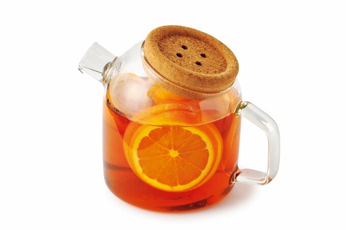 ボタンコルクガラスティーポット