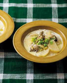 大根とカキのクリーム煮。低糖質なのに濃厚なコクがたまらない