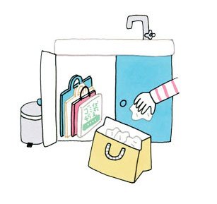 ゴミ袋と一緒に収納する