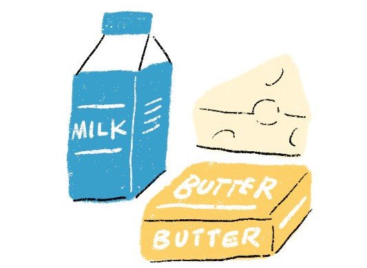 イラスト牛乳など