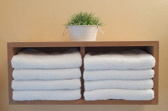 タオルを白地に