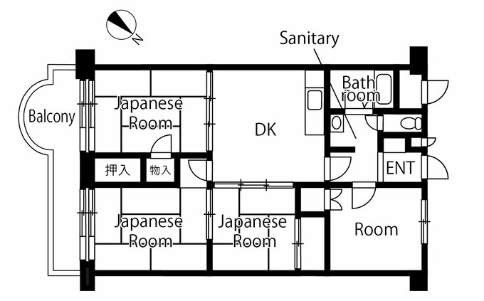 リノベーション前の間取り図