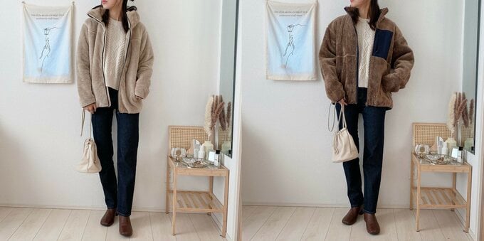 ストレートデニムで合わせてみました