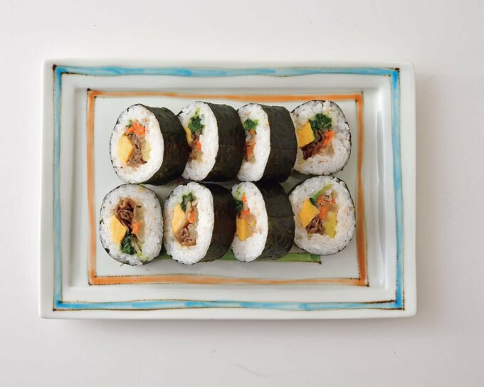 キンパを盛りつけた様子