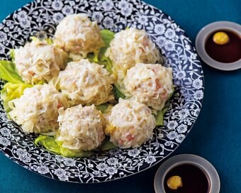 カニかま入り豚こま肉シューマイ。ひき肉よりもごちそう感あり