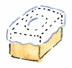 バケツの中に、底に合わせてゴミ袋を敷き入れ