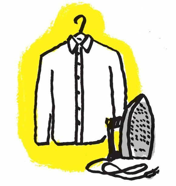 シャツとアイロンのイラスト