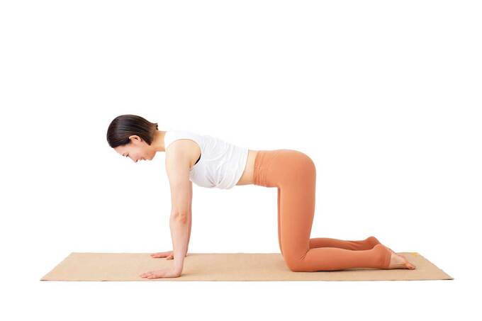 床に手を付ける画像