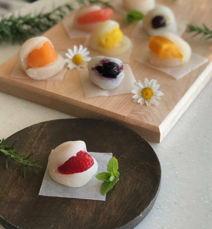 見た目も楽しい大福に仕上がります