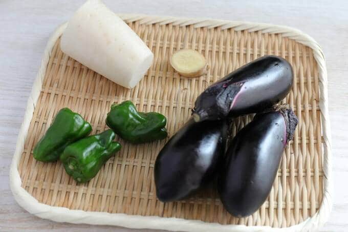 大根とナスなど