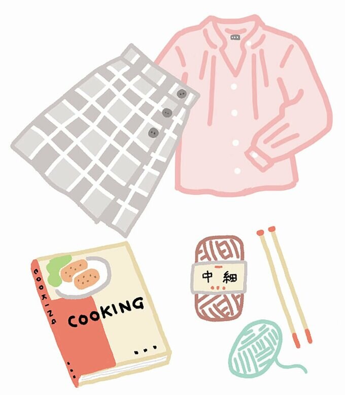 イラストスカートシャツ