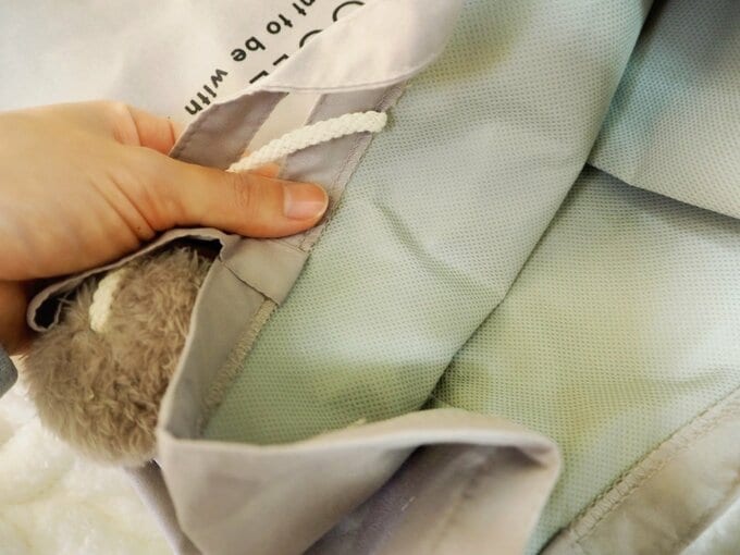 素材はポリエステル100％（中材はPET）