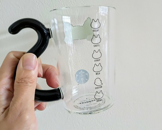 ハロウィン2025耐熱グラスマグキャット296ml