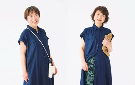 50代・60代のGU着まわし。最強アイテムは「シャツワンピース」