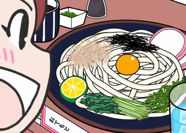 さっぱりおいしい冷やしうどん…何かが違う？5つ見つけたらエラい間違い探し