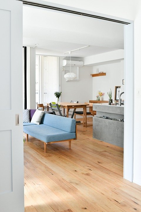 引き戸が開放できる子ども室