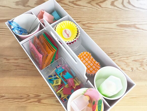 持ち手つきの仕切りケースで毎日がはかどる&散らからない!