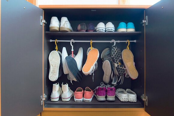 スニーカー干しを使った収納